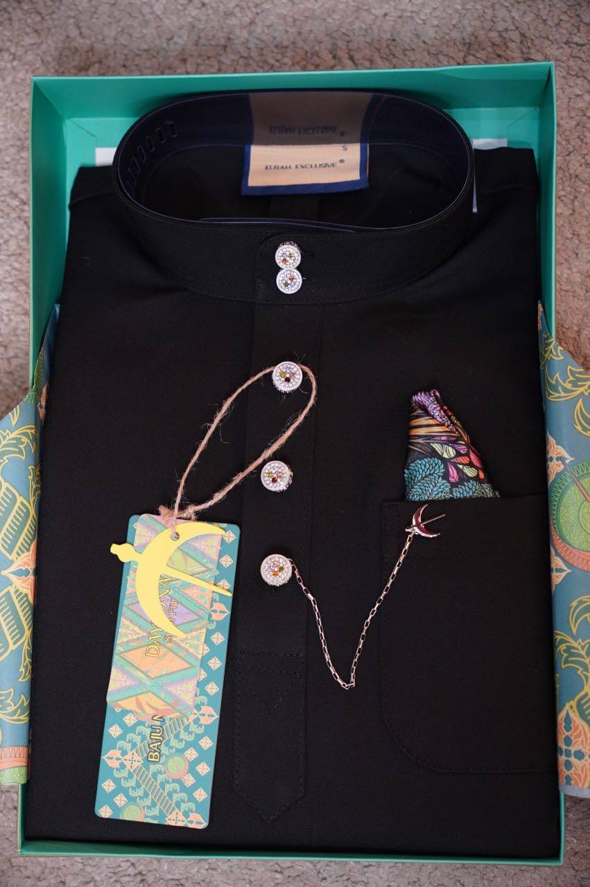 Baju Melayu Elrah Exclusive Black